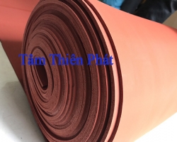 Cuộn silicone đỏ xốp dày 5mm
