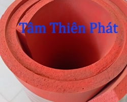 Tấm silicone xốp đỏ 15mm